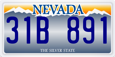 NV license plate 31B891