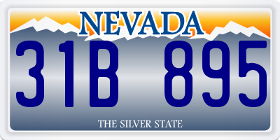 NV license plate 31B895