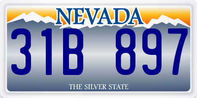 NV license plate 31B897