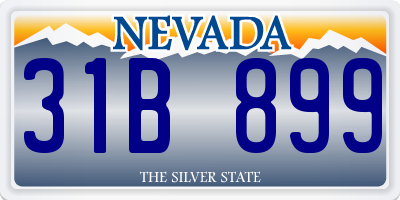NV license plate 31B899