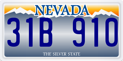 NV license plate 31B910