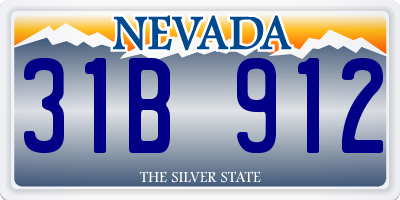 NV license plate 31B912