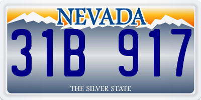 NV license plate 31B917