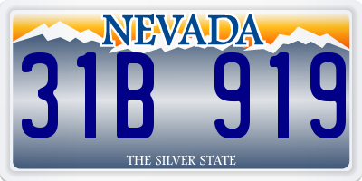NV license plate 31B919
