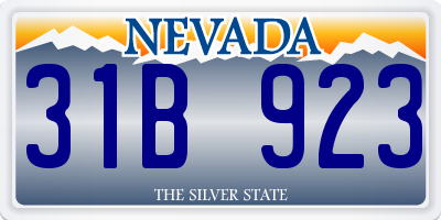 NV license plate 31B923