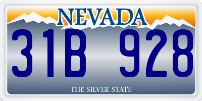 NV license plate 31B928