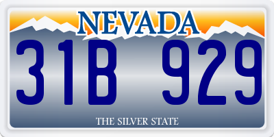 NV license plate 31B929