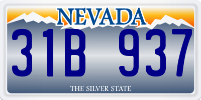 NV license plate 31B937