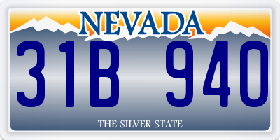 NV license plate 31B940