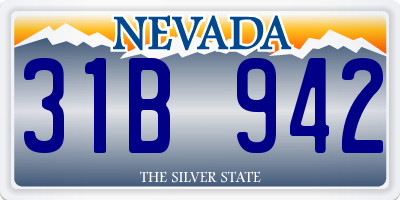 NV license plate 31B942