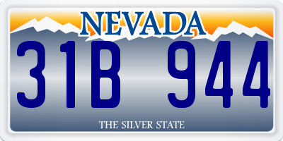 NV license plate 31B944