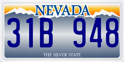 NV license plate 31B948