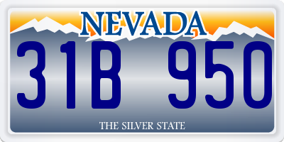 NV license plate 31B950