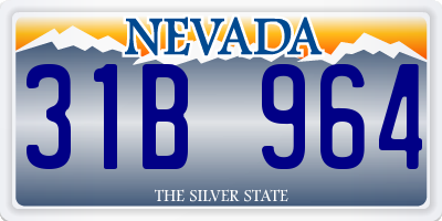 NV license plate 31B964