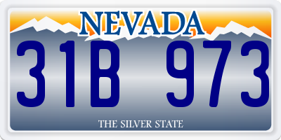 NV license plate 31B973