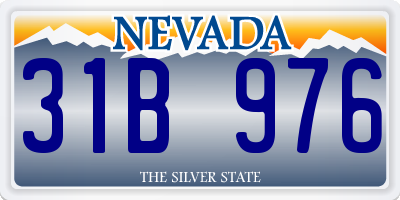 NV license plate 31B976