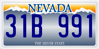 NV license plate 31B991