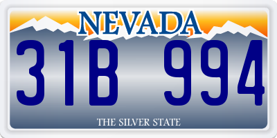 NV license plate 31B994