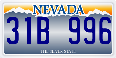 NV license plate 31B996