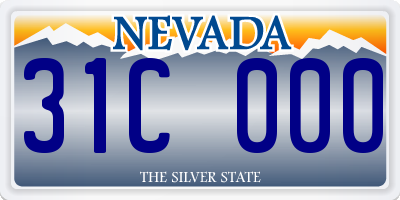 NV license plate 31C000