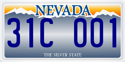 NV license plate 31C001
