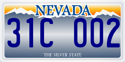NV license plate 31C002