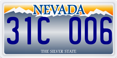 NV license plate 31C006