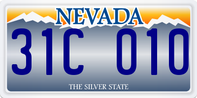 NV license plate 31C010