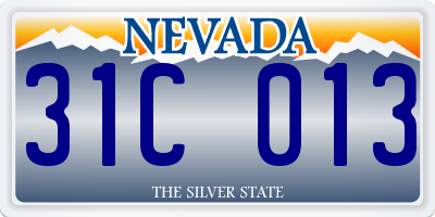 NV license plate 31C013