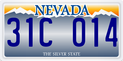 NV license plate 31C014