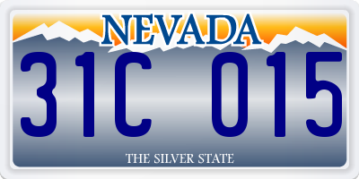 NV license plate 31C015