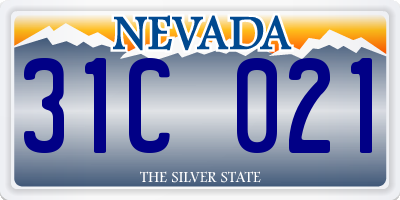 NV license plate 31C021