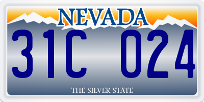 NV license plate 31C024