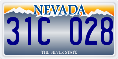 NV license plate 31C028
