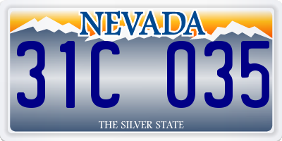 NV license plate 31C035