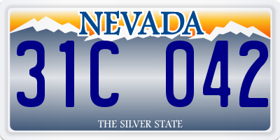 NV license plate 31C042