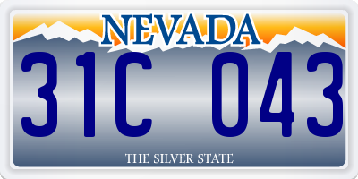 NV license plate 31C043