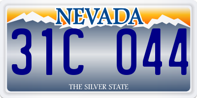 NV license plate 31C044