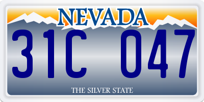 NV license plate 31C047