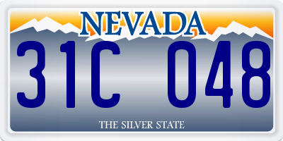 NV license plate 31C048
