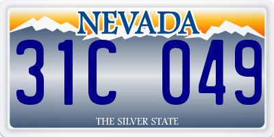 NV license plate 31C049