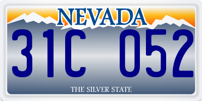 NV license plate 31C052
