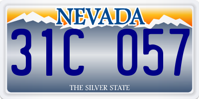 NV license plate 31C057