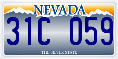NV license plate 31C059