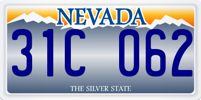 NV license plate 31C062