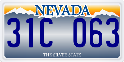 NV license plate 31C063