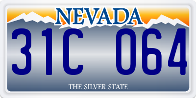 NV license plate 31C064