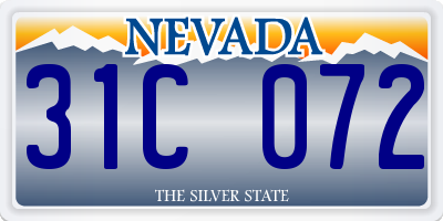 NV license plate 31C072