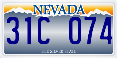 NV license plate 31C074