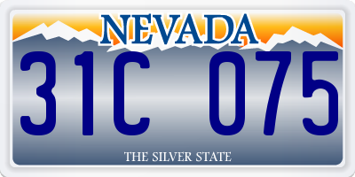 NV license plate 31C075